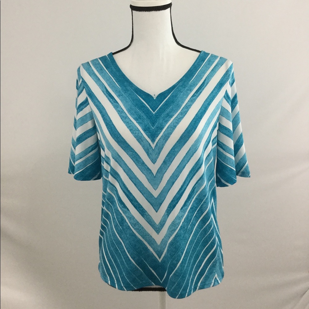 Chico's Size 0 Small Short Sleeve Bell Sleeves